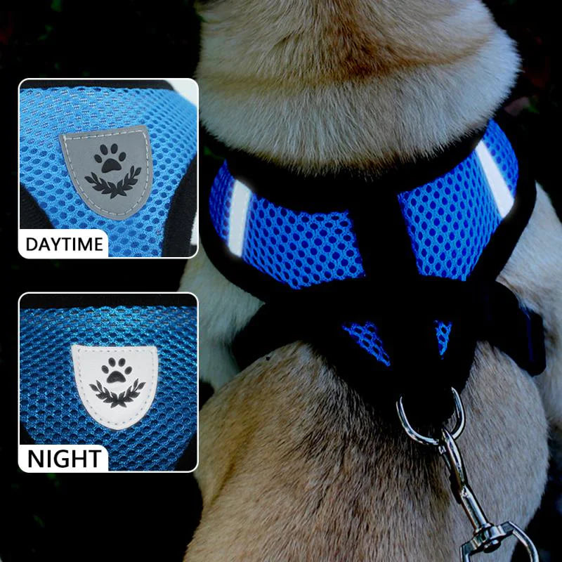 Cat Dog Pet Harness Adjustable Control Vest Dogs Reflective S M L XL Leash by Anti Spier