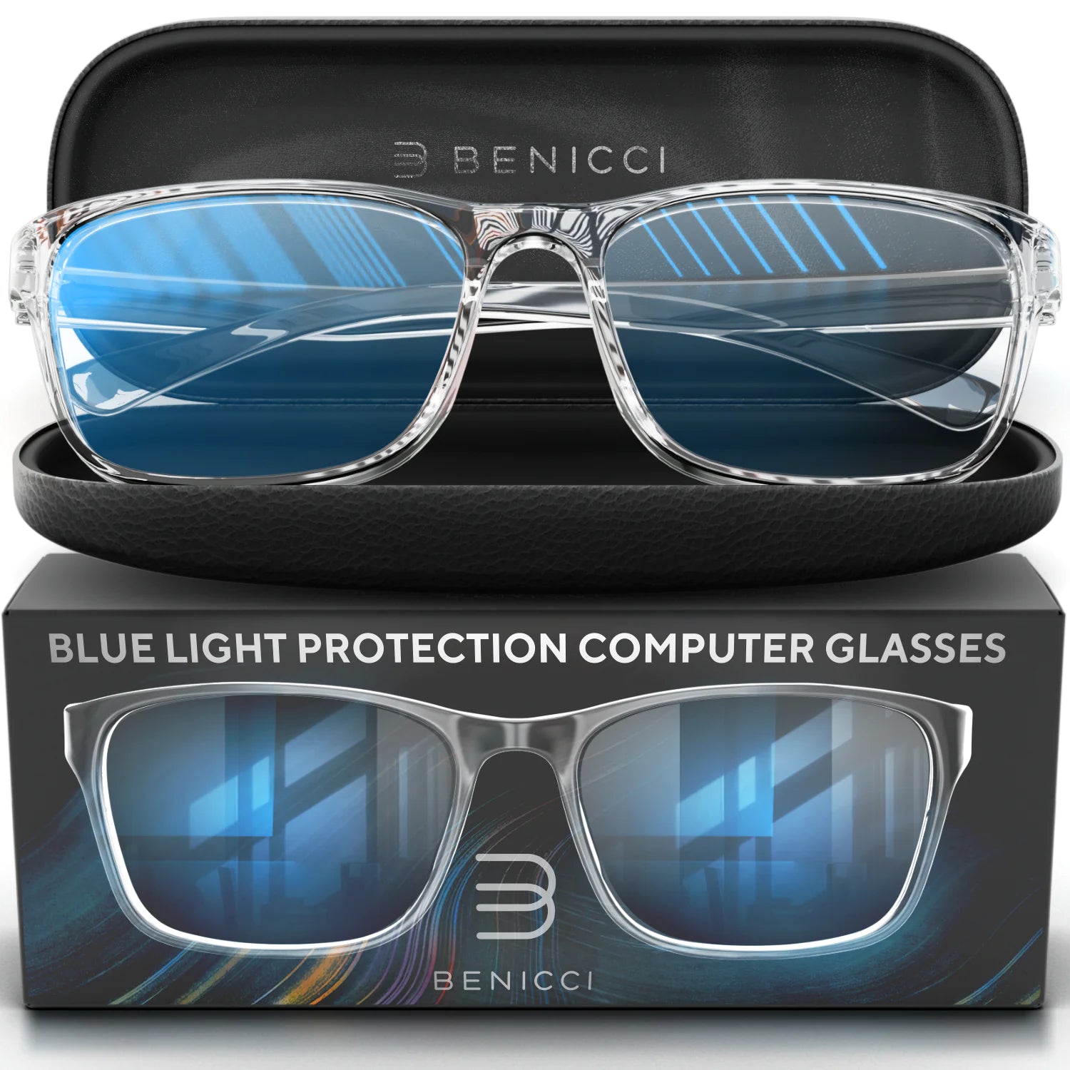 Stylish Blue Light Computer Blocking Glasses for Men and Women - Ease Digital Eye Strain, Dry Eyes, Headaches and Blurry Vision - Instantly Blocks by Anti Spier