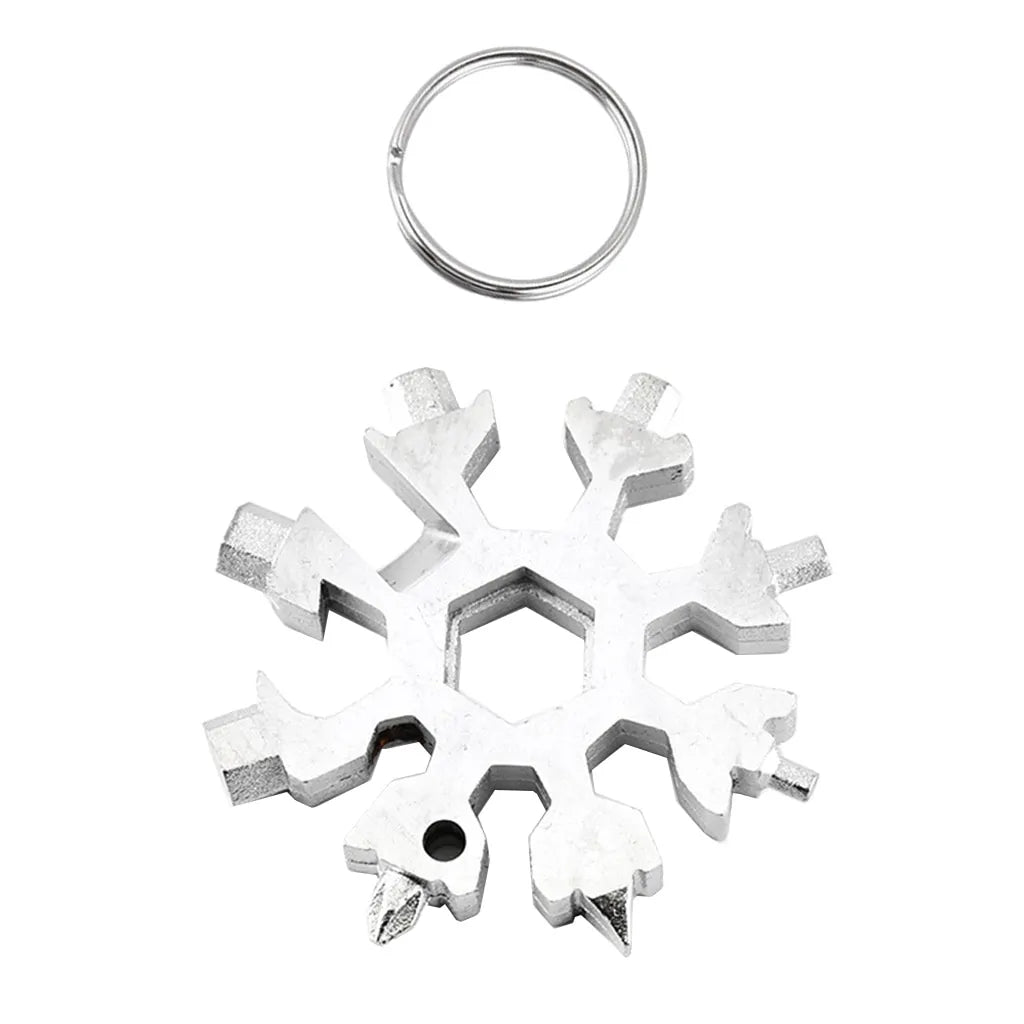 18-in-1 Snowflake Multi-Tool: Outdoor Camping Wrench, Bottle Opener, Screwdriver by Anti Spier