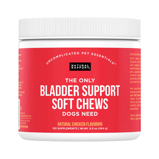Natural Rapport Dog Bladder Support - The Only Bladder Support Chews Dogs Need - 120ct Supplements That Contain Cranberry and D- Mannose to Aid in Kidney Function by Anti Spier