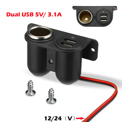 Car Cigarette Lighter Socket Splitter Dual USB Charger Power Adapter Outlet 12V by Anti Spier