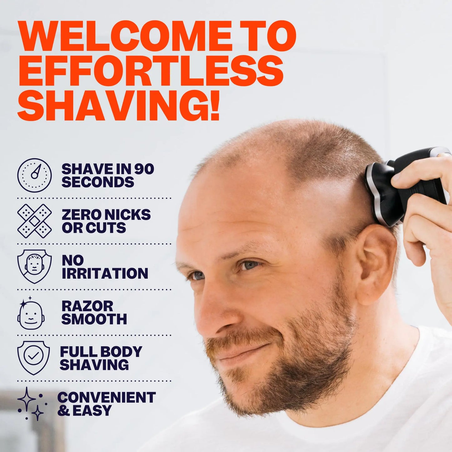 Freebird FlexSeries Pro Electric Head Shaver - Fast Smooth Head Shaver, Wet/Dry Shaving, Anti-Pinch, Rotary Electric Razor, USB Rechargeable, Cordless, 4 Flexible Blades, Ideal Gifts for Bald Men by Anti Spier