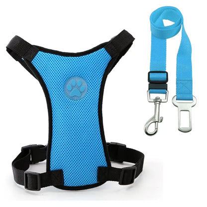Dog supplies Breathable mesh chest straps Pet car safety chest back by Anti Spier