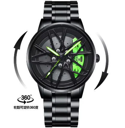 Car Wheel Hub Rim Watch by Anti Spier