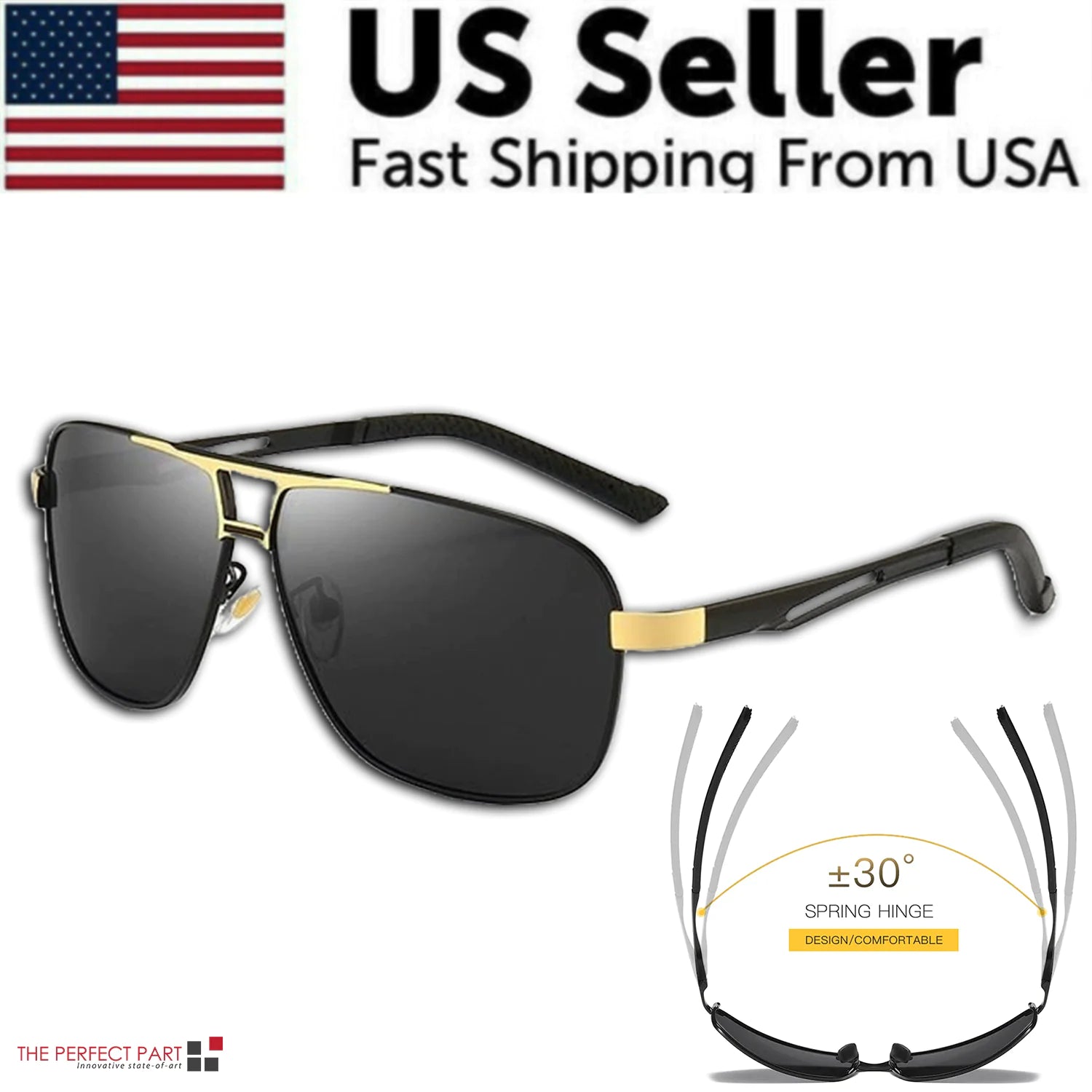 Mens Polarized Pilot Sunglasses Outdoor Driving UV400 Sun Glasses Sport Eyewear by Anti Spier