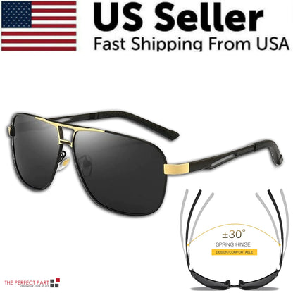 Mens Polarized Pilot Sunglasses Outdoor Driving UV400 Sun Glasses Sport Eyewear by Anti Spier