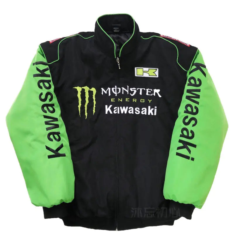 F1 Motorcycle Racing Jacket with Vintage Embroidery by Anti Spier
