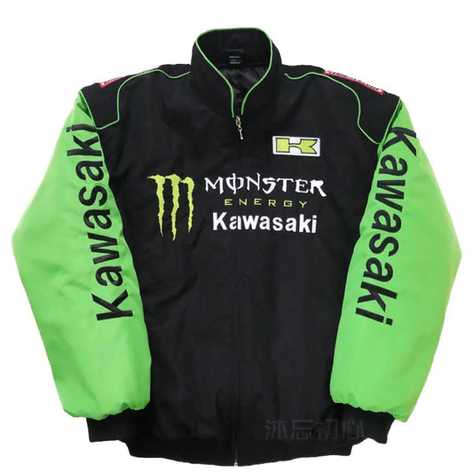 F1 Motorcycle Racing Jacket with Vintage Embroidery by Anti Spier