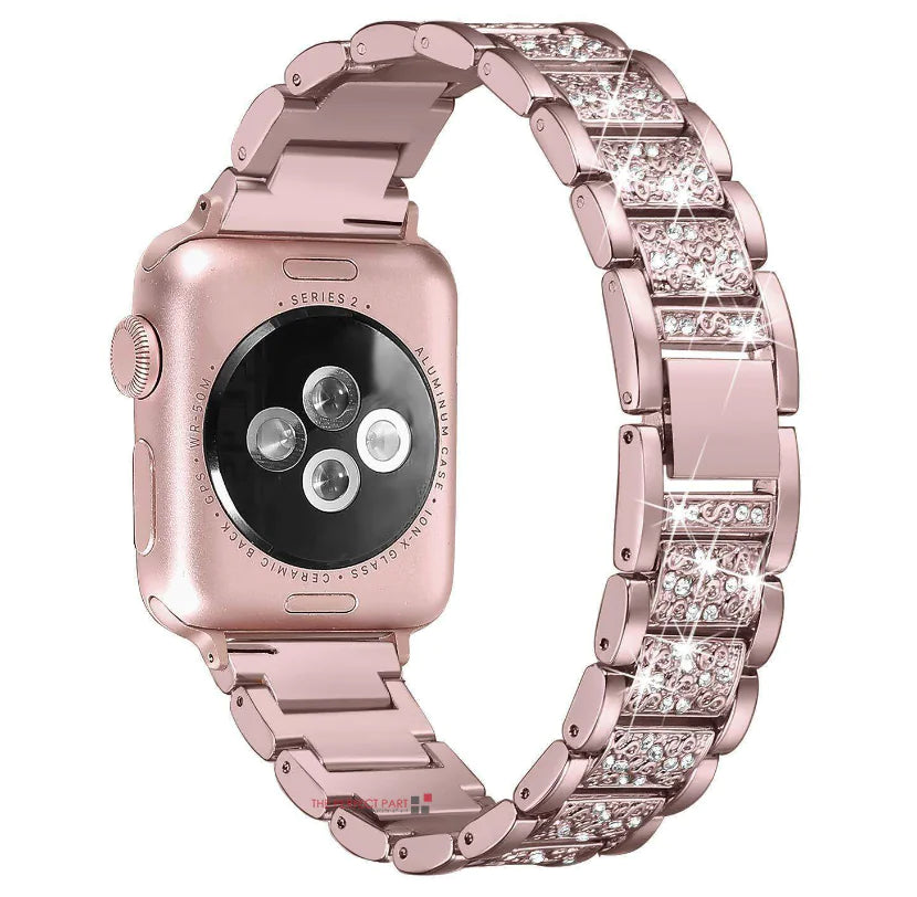 Crystal Bling Band Case iWatch Strap For Apple Watch Ultra Series 8 7 SE 6 5 4 3 by Anti Spier