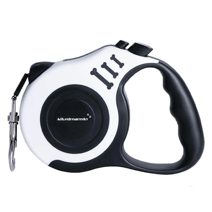 Retractable Dog Leash + Holder for Apple Airtag 10 Feet Long Suitable for Small Medium Dogs up to 22lbs White by Anti Spier