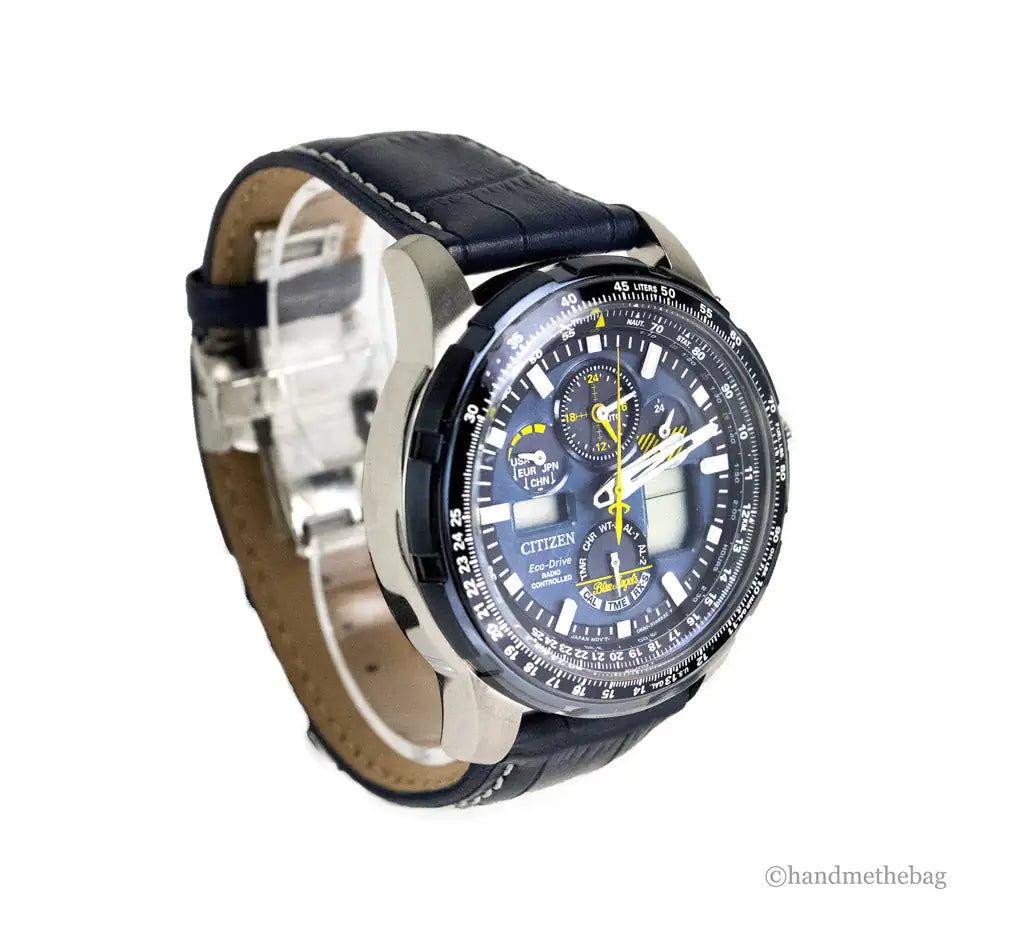 Citizen Blue Angels Skyhawk AT Crocodile Print Strap Watch by Anti Spier