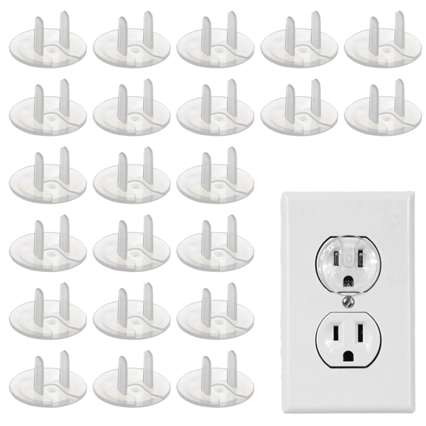 Haodlay 50 Pack Outlet Covers Baby Proofing Clear Outlet Covers Baby Safety Outlet Plug Covers Safe & Secure Electric Plug Protectors Sturdy Childproof Socket Covers for Home & Office by Anti Spier