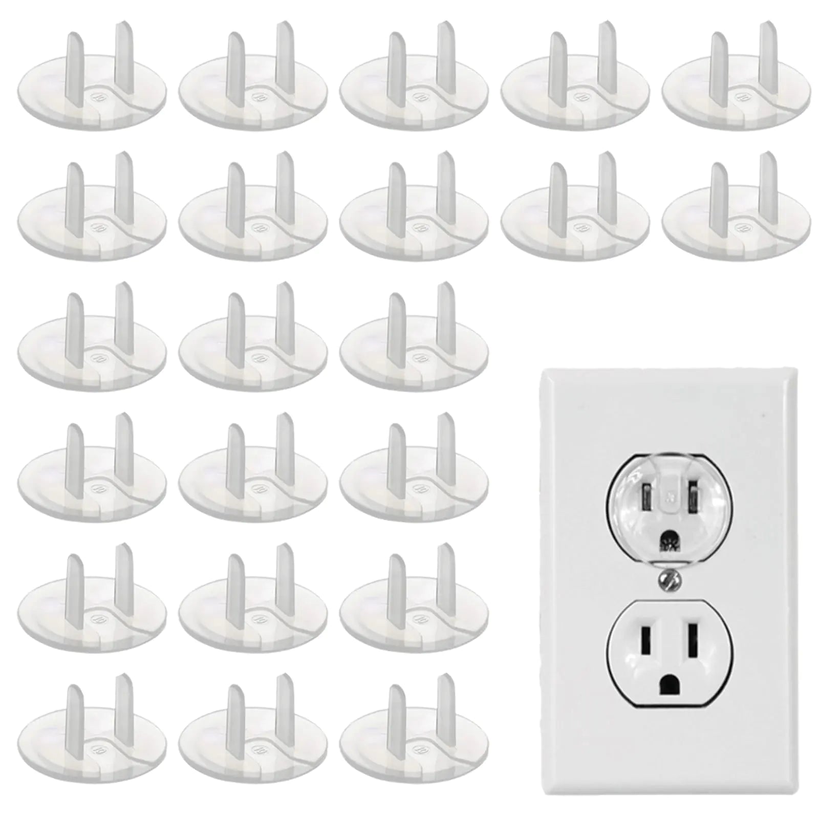 Haodlay 50 Pack Outlet Covers Baby Proofing Clear Outlet Covers Baby Safety Outlet Plug Covers Safe & Secure Electric Plug Protectors Sturdy Childproof Socket Covers for Home & Office by Anti Spier