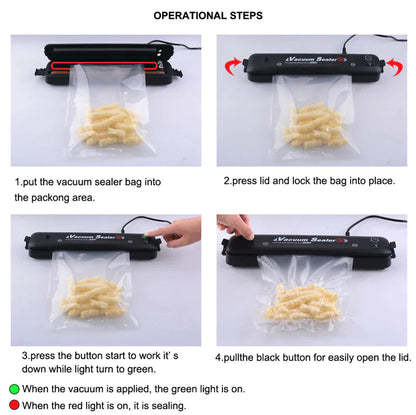 Vacuum Sealer Machine Food Preservation Storage Saver Automatic With Seal Bag by Anti Spier