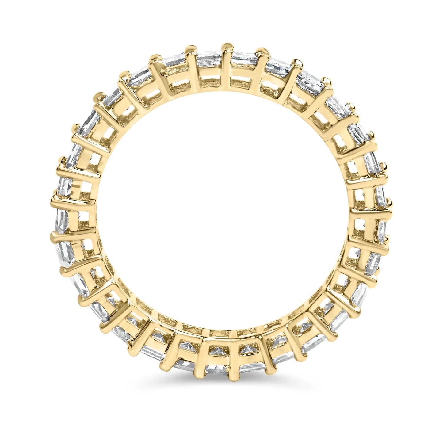 14K Yellow Gold 2.00 Cttw Shared Prong Set Princess Cut Diamond Eternity Band Ring (J-K Color, SI1-SI2 Clarity) - Ring Size 7 by Anti Spier