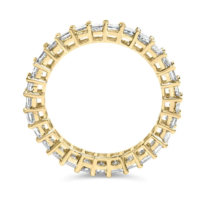 14K Yellow Gold 2.00 Cttw Shared Prong Set Princess Cut Diamond Eternity Band Ring (J-K Color, SI1-SI2 Clarity) - Ring Size 7 by Anti Spier
