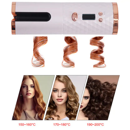 Cordless Auto Rotating Ceramic Hair Curler by Anti Spier