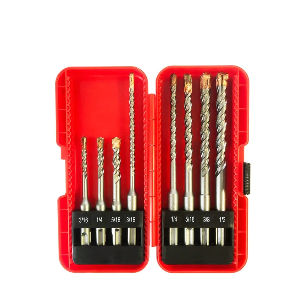 8PCS SDS Plus Drill Bit Set 4 Cutter Carbide Tip Rotary Hammer Concrete Masonry by Anti Spier