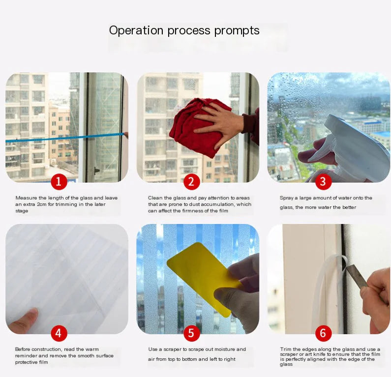 Static Cling Window Film - Frosted 3D Decorative Vinyl by Anti Spier