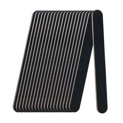 20 Pack 100/180 Grit Nail Files, Black Professional Reusable Emery Boards Manicure Tool for Acrylic Nails, Nail Buffering Files by Anti Spier