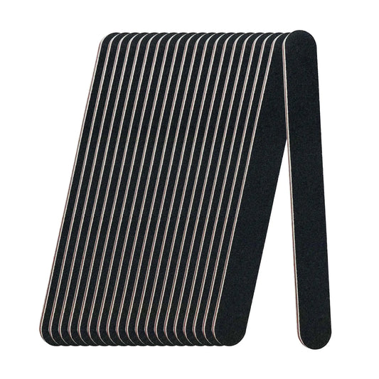 20 Pack 100/180 Grit Nail Files, Black Professional Reusable Emery Boards Manicure Tool for Acrylic Nails, Nail Buffering Files by Anti Spier