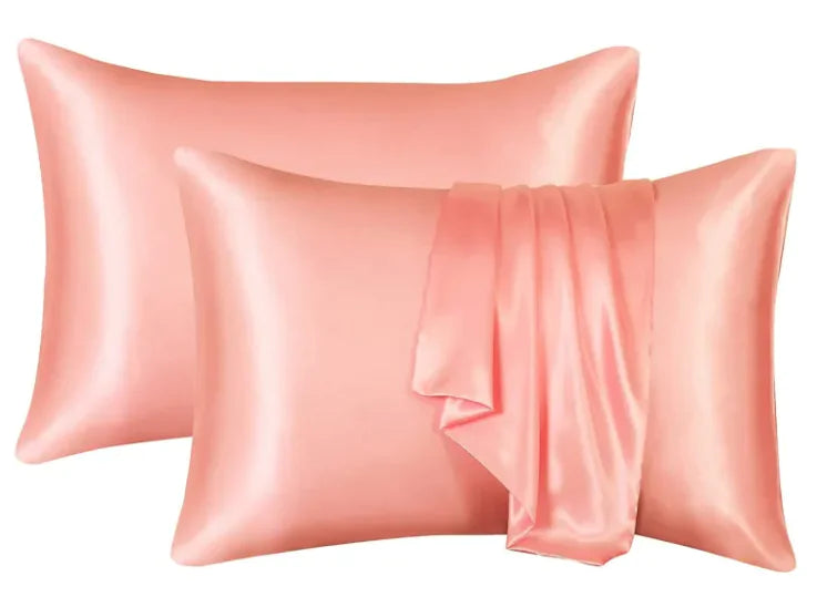 Silk-like Solid Color Pillowcase by Anti Spier