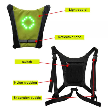 LED Cycling Safety Vest with Bag by Anti Spier