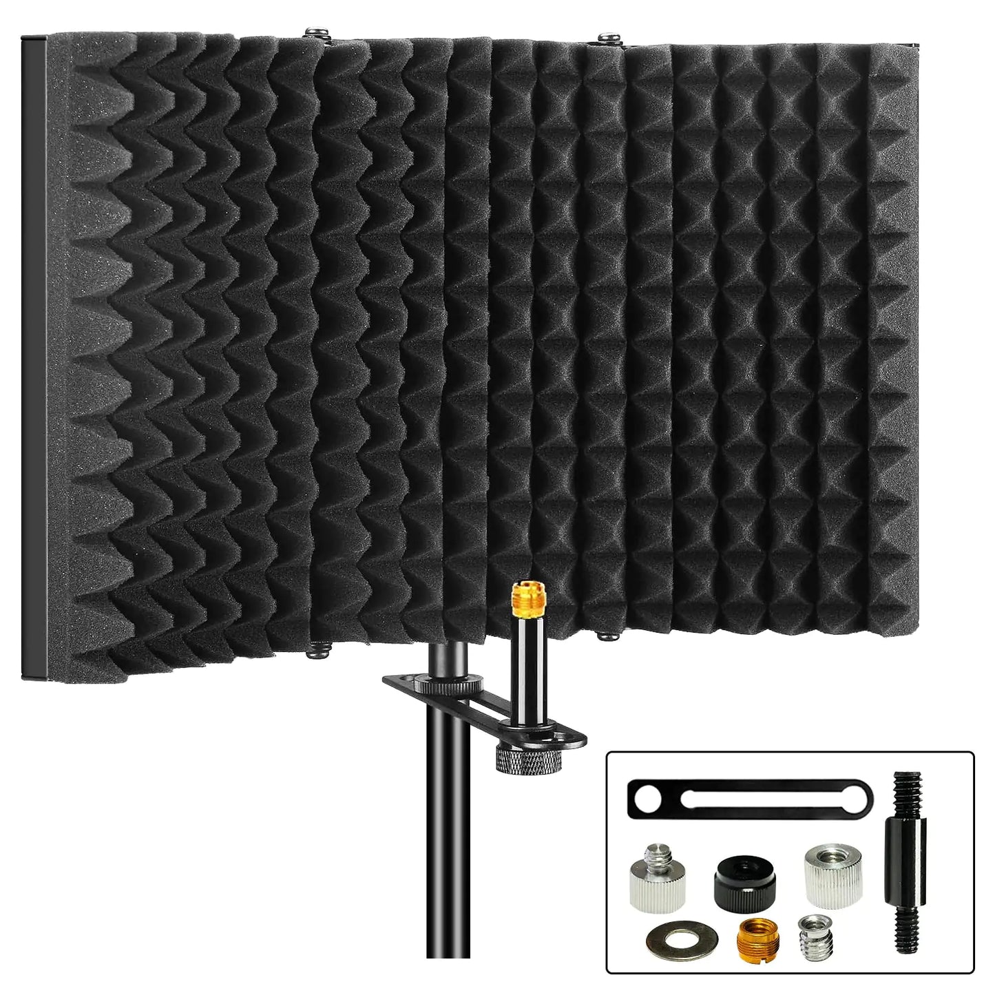 5Core Microphone Isolation Shield Foldable Mic Shield with 3 Sound Insulation Absorbing Foam by Anti Spier