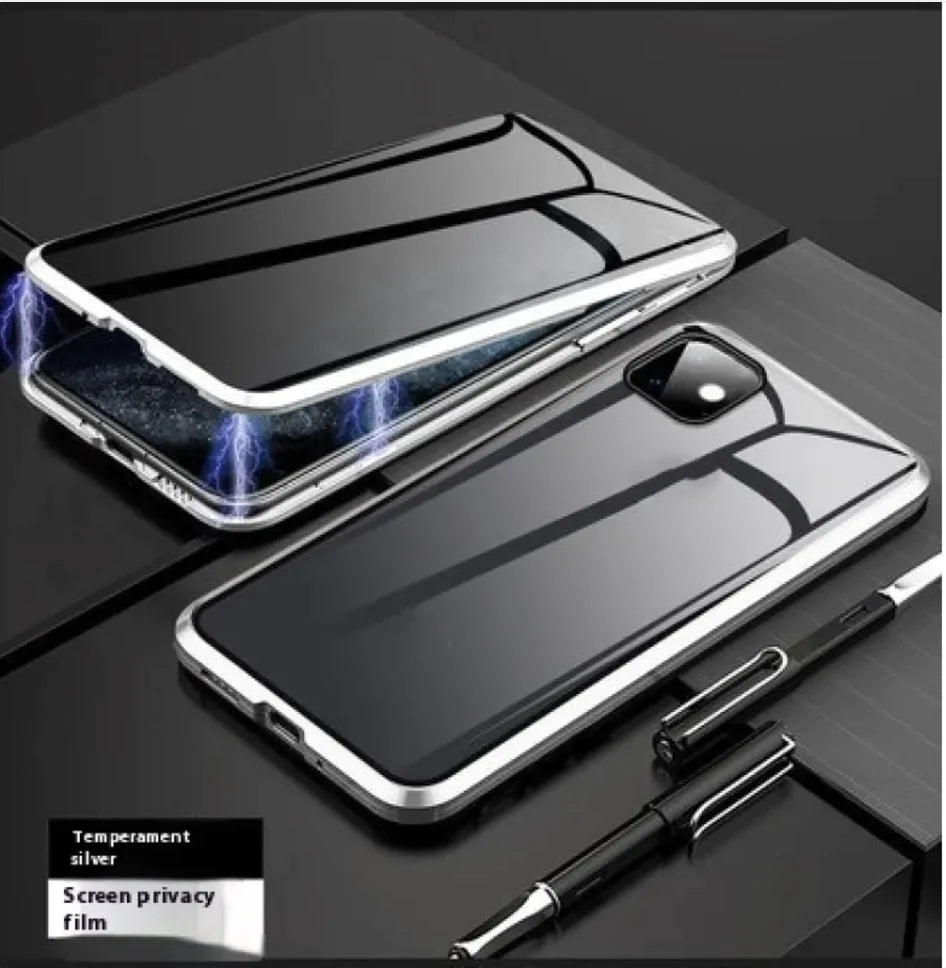 Magnetic Privacy Glass Case for iPhone - Anti-Peep Screen Protector with 9H Hardness by Anti Spier
