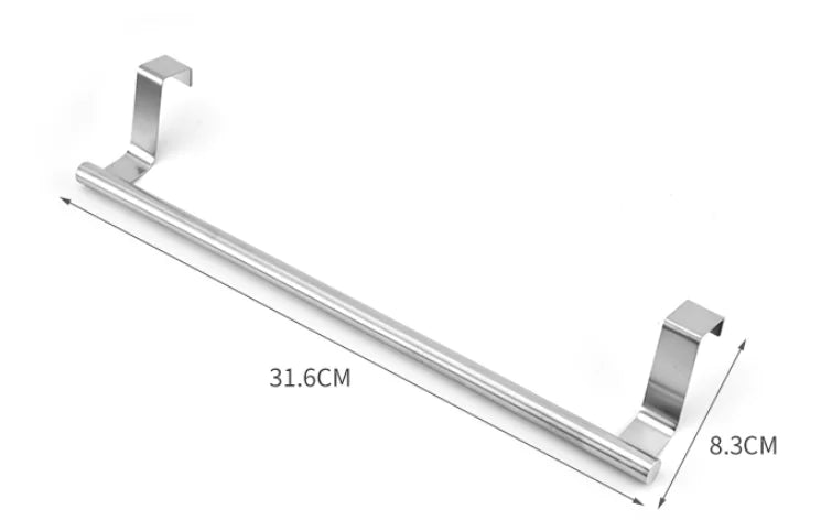 Stainless Steel Single Rod Towel Rack for Cabinet Doors by Anti Spier