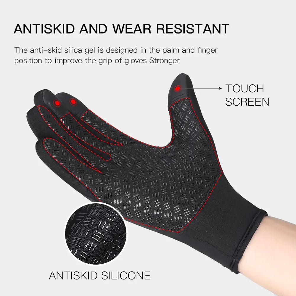 Unisex Touchscreen Thermal Full Finger Gloves by Anti Spier