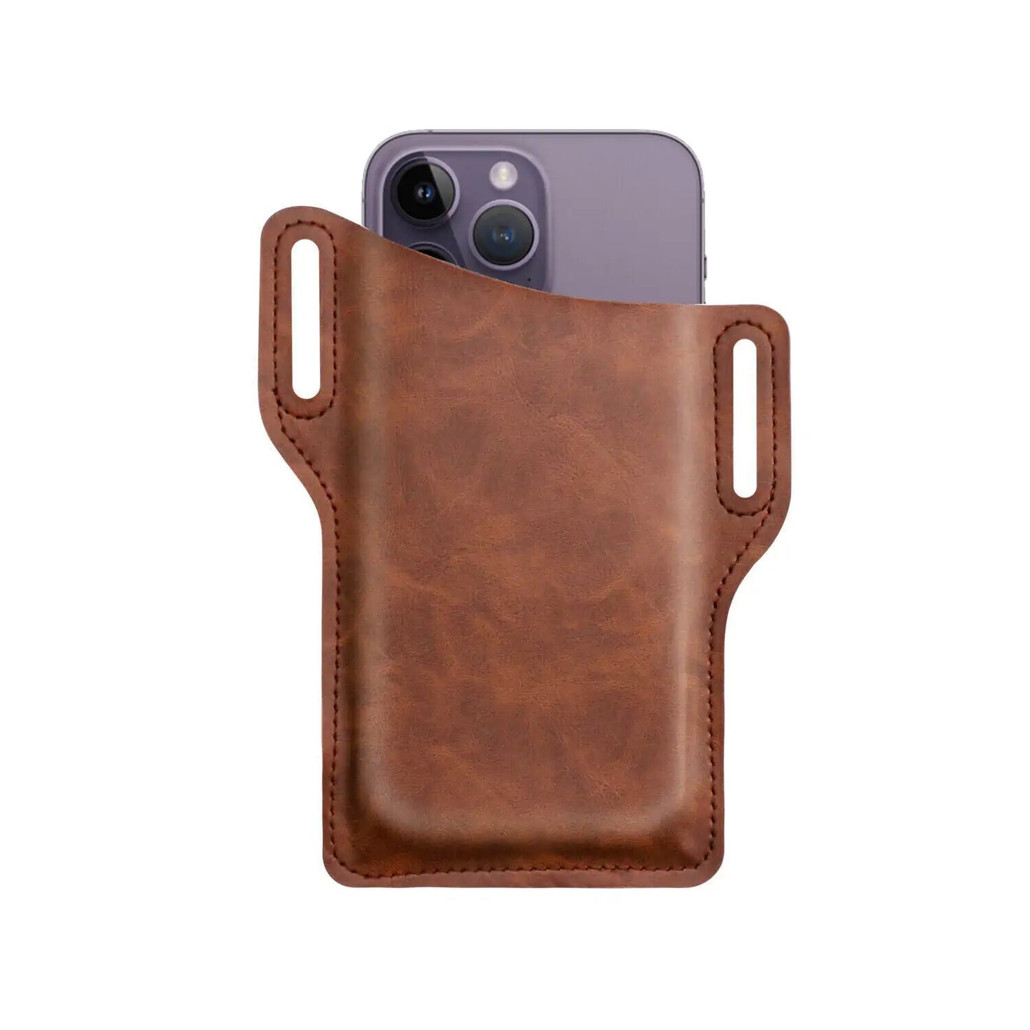 Men Cell Phone Belt Pack Bag Loop Waist Holster Pouch Case Leather Wallet Cover by Anti Spier