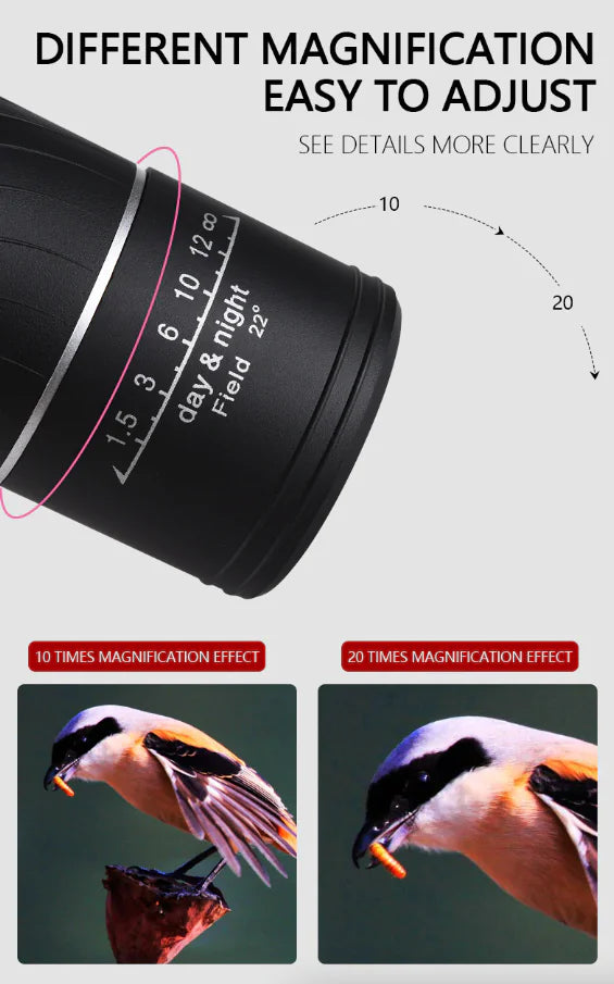 40X60 Monocular Binoculars With Night Vision BAK4 Prism High Power Waterproof by Anti Spier