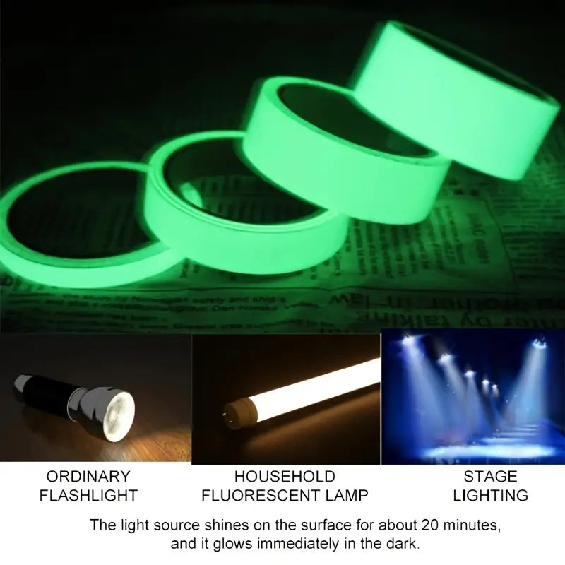 Dark Green Glow Safety Tape by Anti Spier