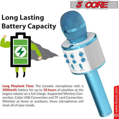 5Core Wireless Karaoke Microphone Bluetooth Mic Portable Handheld Microfonos Inalambricos by Anti Spier