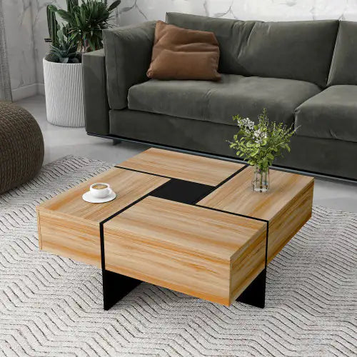 Unique Design Coffee Table With 4 Hidden Storage Compartments by Anti Spier
