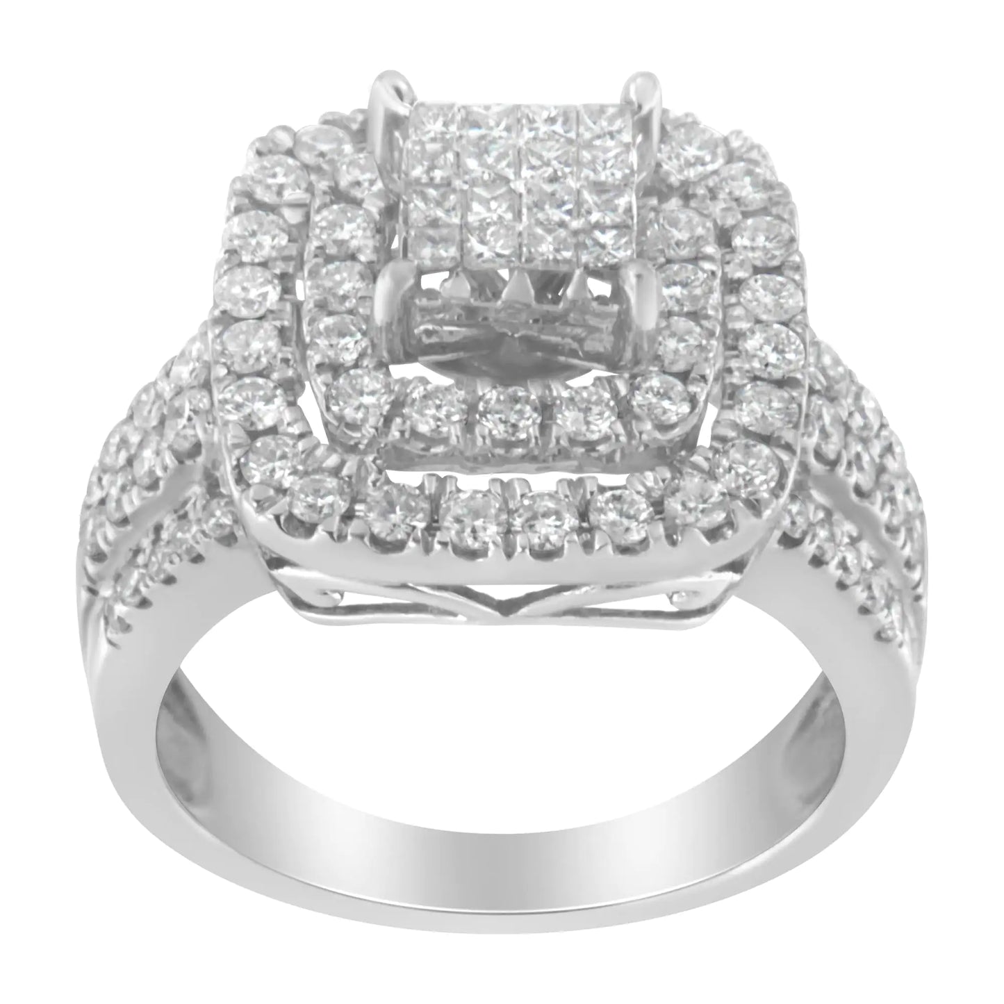 14KT White Gold Diamond Cocktail Ring (1 1/2 cttw, H-I Color, SI2-I1 Clarity) by Anti Spier