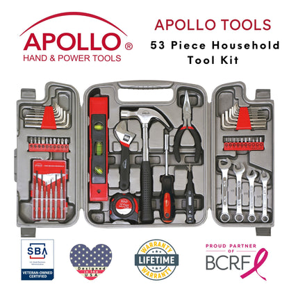 53 Piece Household Tool Kit - DT9408 by Apollo Tools