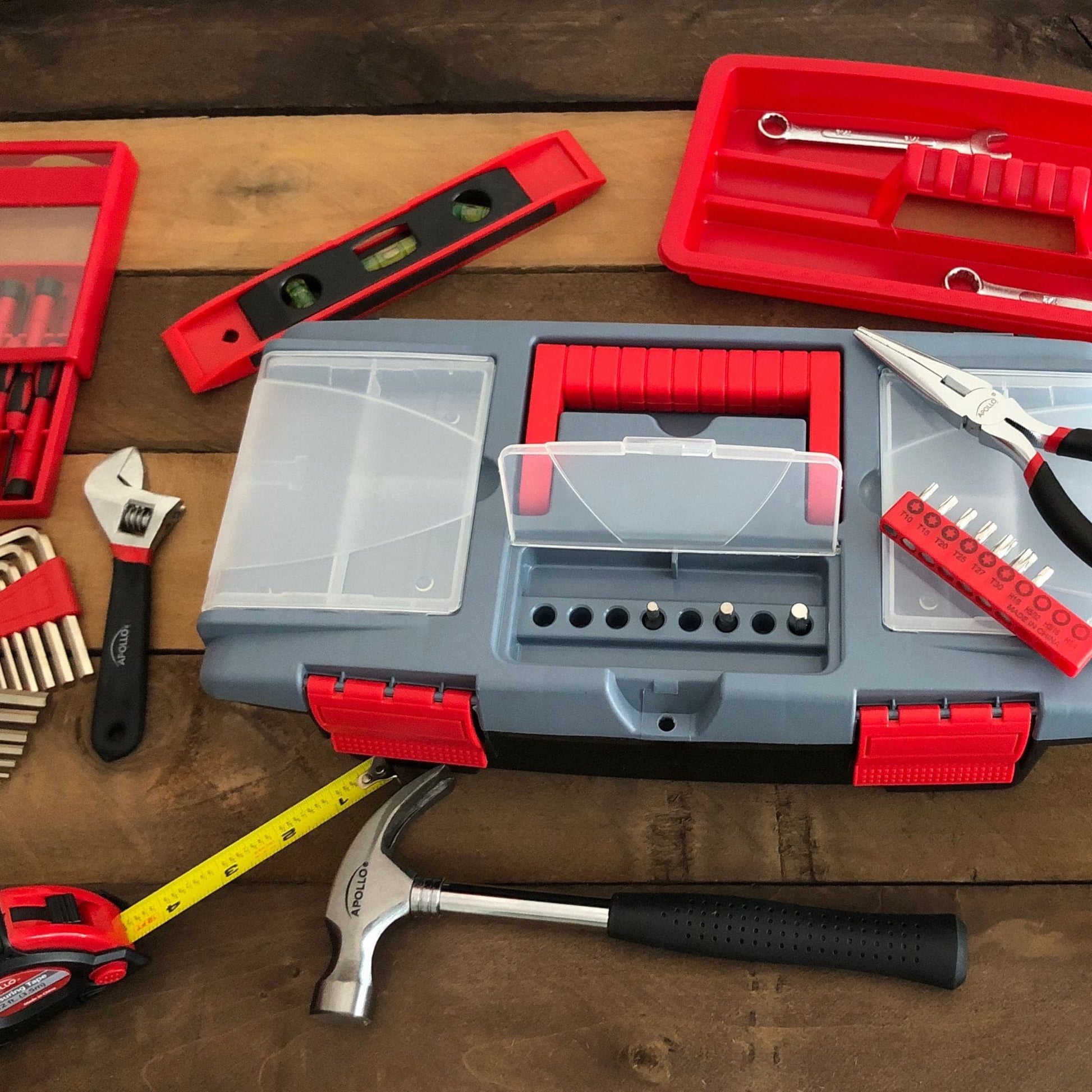 53 Piece Household Tool Kit with Tool Box - DT9773 by Apollo Tools