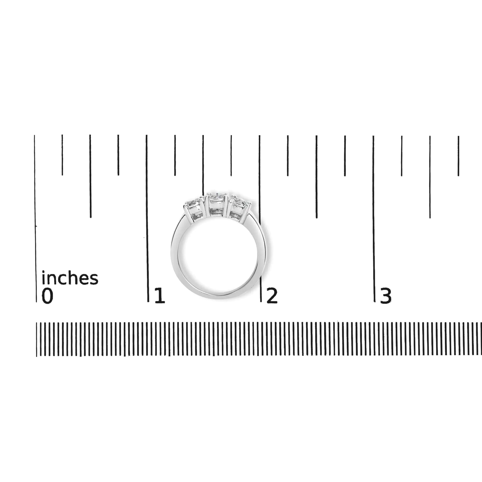 14K White Gold 1/2 Cttw Miracle Set Round Lab Grown Diamond Three Stone Illusion Plate Ring (F-G Color, VS1-VS2 Clarity) by Anti Spier