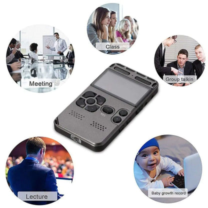 64GB Rechargeable LCD Digital Audio Sound Voice Recorder Dictaphone MP3 Player by Anti Spier
