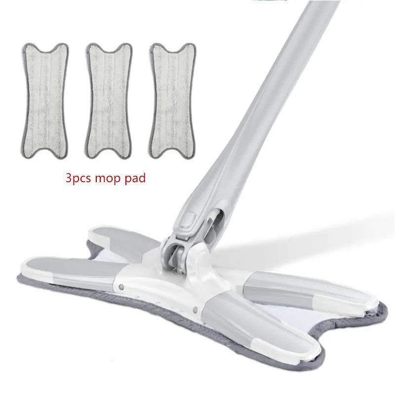 X-Type Floor Mop With 3 Pieces Reusable Microfiber by Anti Spier