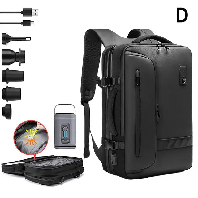 Multi-Functional Expandable Backpack with Vacuum Storage by Anti Spier