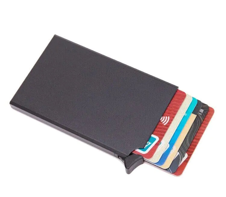 Mens RFID Blocking Slim Money Clip Carbon Fiber Wallet ID Credit Card Holder New by Anti Spier