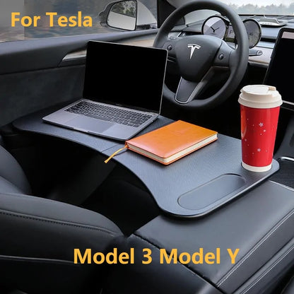 Tesla Car Steering Wheel Table Board by Anti Spier