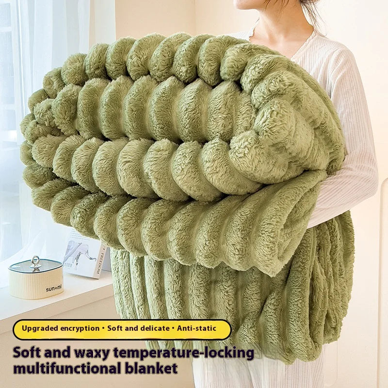 Faux Rabbit Fur Velvet Blanket by Anti Spier