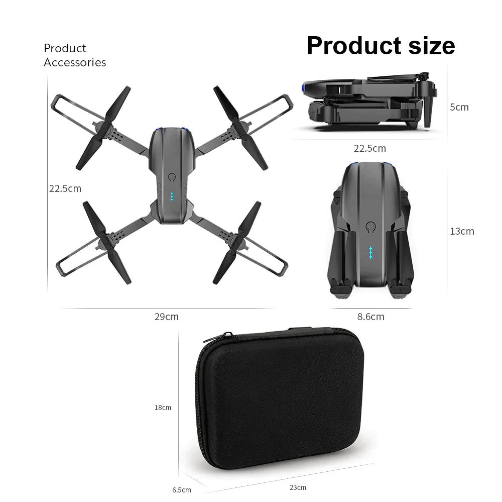 Drones Quadcopter 5G 4K GPS Drone X Pro with HD Dual Camera WiFi FPV Foldable RC by Anti Spier