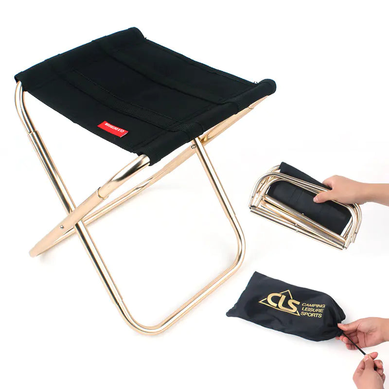 Outdoor Folding Chair - 7075 Aluminum Fishing Stool by Anti Spier