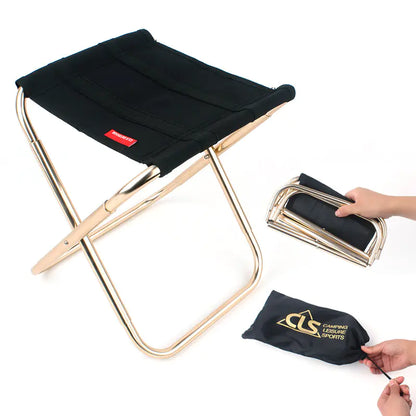 Outdoor Folding Chair - 7075 Aluminum Fishing Stool by Anti Spier