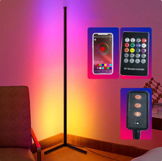 Symphony RGB Smart Corner Floor Lamp with Bluetooth & App Control by Anti Spier